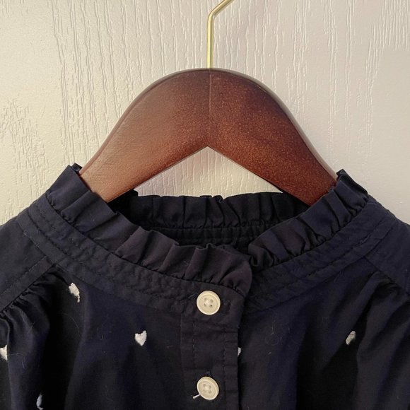 Never-Worn Ann Taylor LOFT Embroidered Heart Button-Down Blouse, Size Small. - Picture 3 of 7